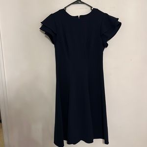 Navy Blue Skater Full Dress